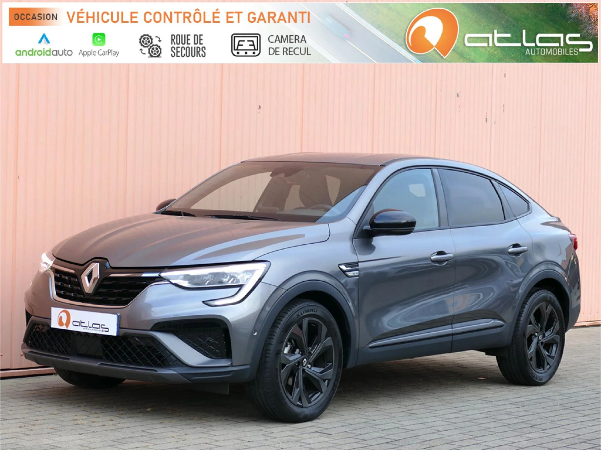 RENAULT ARKANA 1.3 TCE 160 RS LINE - BV EDC - 2023 - 23880€ - 46907km - ESSENCE - Automatique - Atlas Automobiles