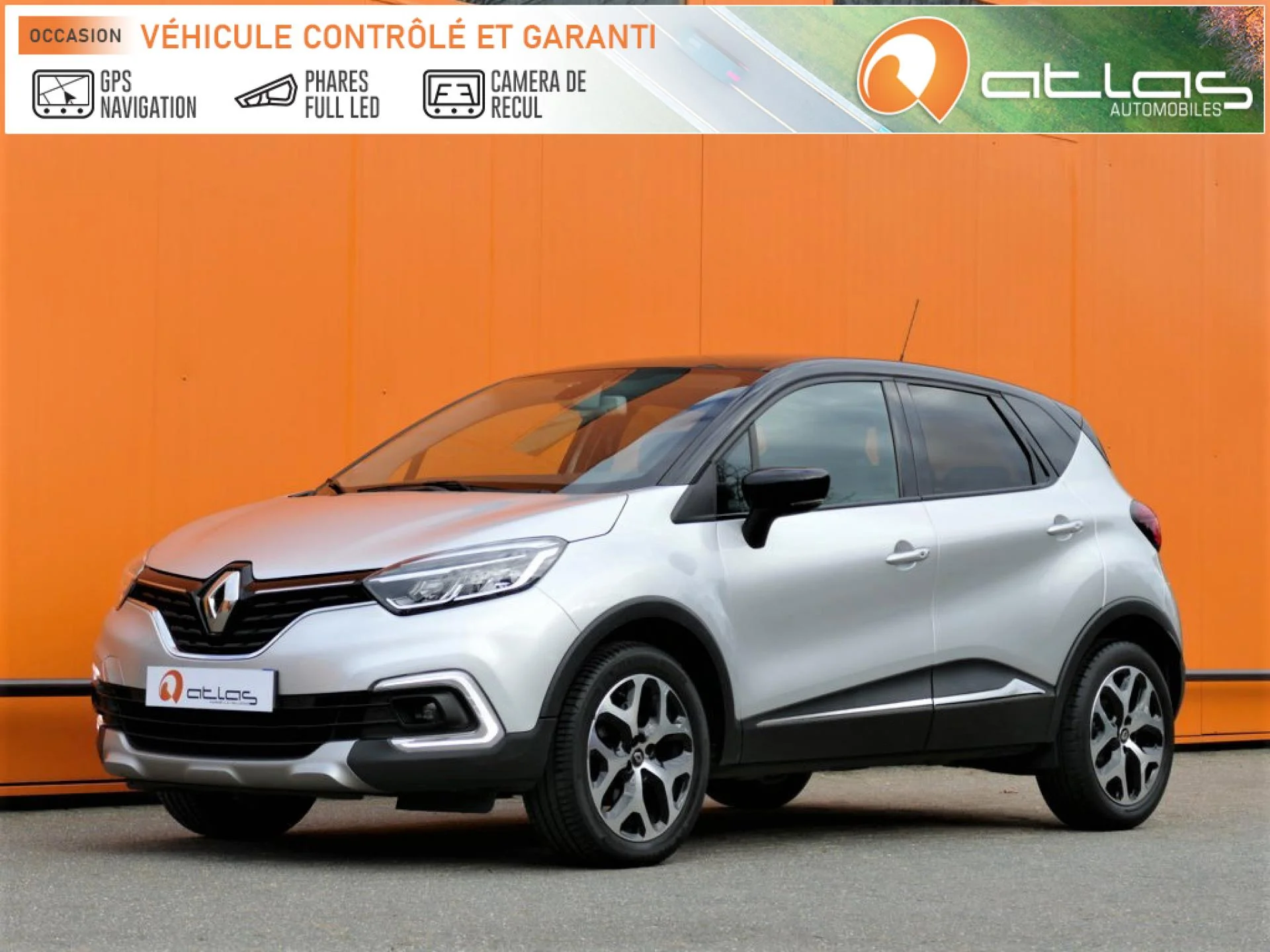 RENAULT CAPTUR 0.9 TCE 90CH INTENS PHASE 2 + CAMERA - 2019 - 13880€ - 20220km - ESSENCE - Manuelle - Atlas Automobiles