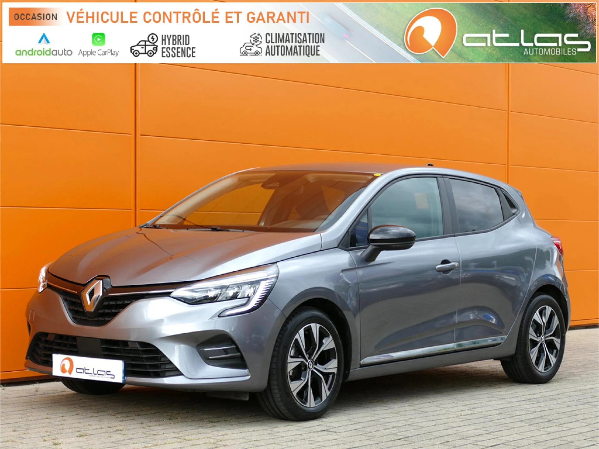 RENAULT CLIO V 1.6 E-TECH HYBRIDE 145 EVOLUTION - BVA + JANTES ALLIAGE - 2023 - 18370€ - HYBRIDE ESSENCE - Automatique - Atlas Automobiles