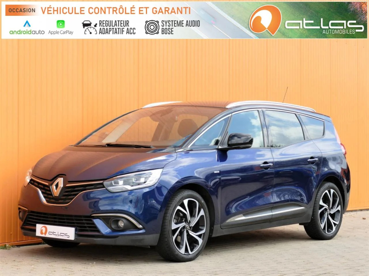 RENAULT GRAND SCENIC IV 1.3 TCE 140 CH INTENS 7 PLACES - BV EDC - 2019 - 20480€ - 72740km - ESSENCE - Automatique - Atlas Automobiles