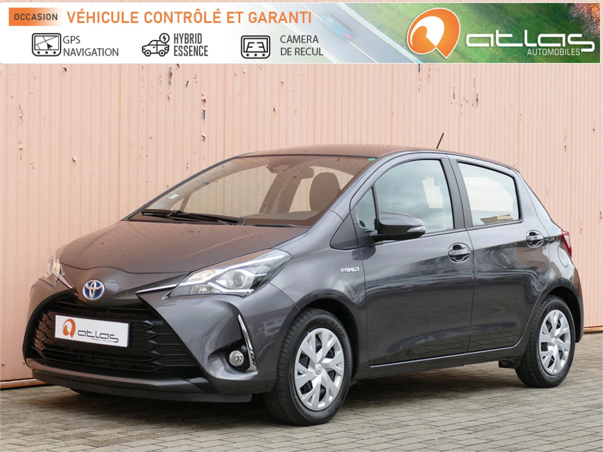TOYOTA YARIS III HYBRIDE 100H FRANCE BUSINESS - BV e-CVT - 2019 - 15780€ - 26927km - HYBRIDE ESSENCE - Automatique - Atlas Automobiles